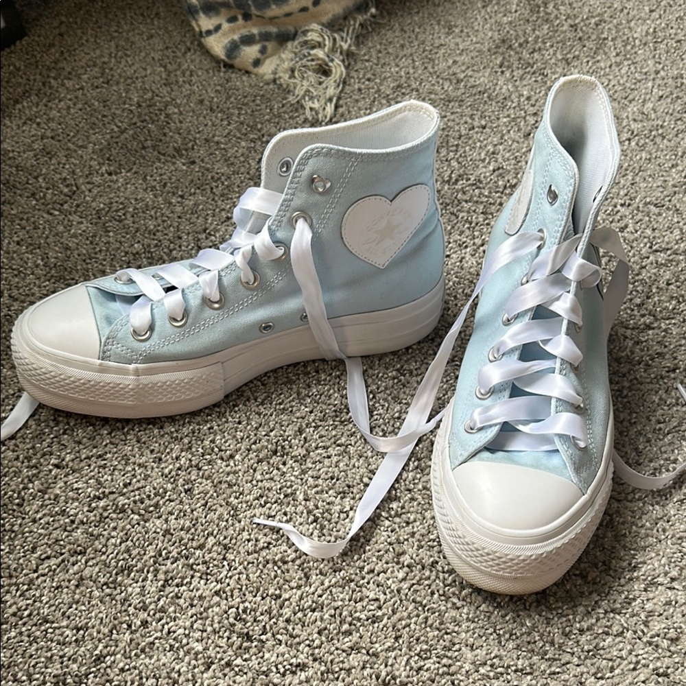 Converse Women's Light Blue High-Top Sneakers